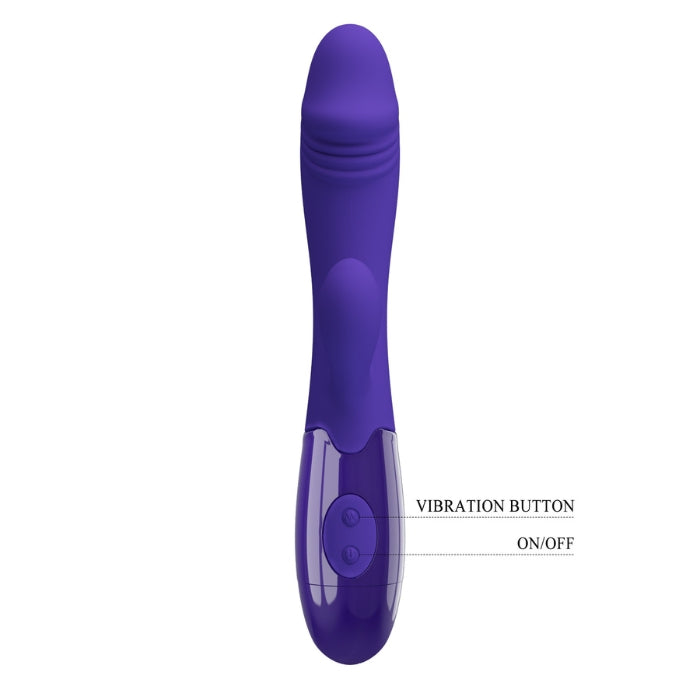 Pretty Love Snappy Youth Rabbit Vibrator blue with purple silicone wand