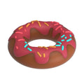 Pretty Love Super Donut pink berry cock ring with glossy pink frosting, golden base, colorful sprinkles, traps blood flow