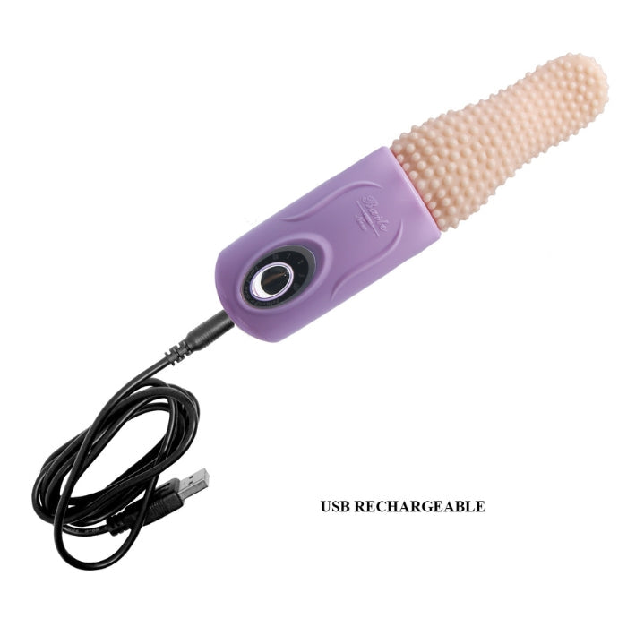 Pretty Love Tongue Vibrator: Purple USB rechargeable with textured spiked head
