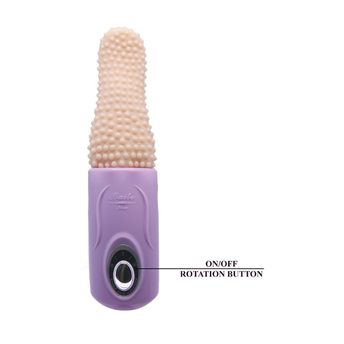 Pretty Love Tongue Vibrator in pink with purple silicone and beige tip