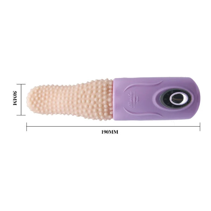 Pretty Love Tongue Vibrator in pink with purple silicone and beige tip