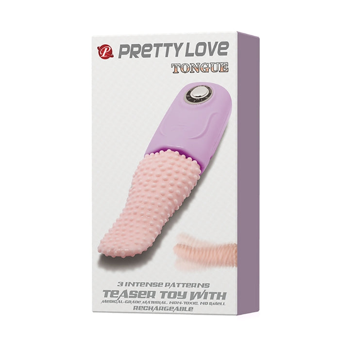 Pretty Love Tongue Vibrator in pink with bumpy texture