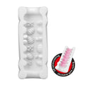 Pretty Love Vagina Pocket Size Brown Masturbator with White Silicone Bone Toy