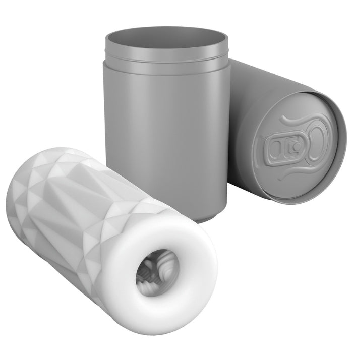 Pretty Love Vagina Pocket Size Can Masturbator in brown, realistic TPR material