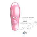 Pretty Love vibrating nipple clamps with pink silicone vibrator