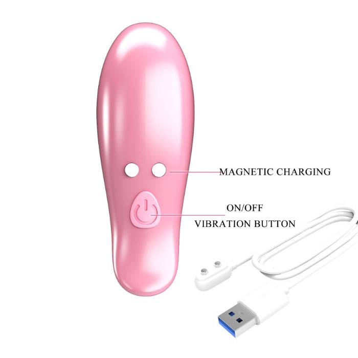 Pretty Love vibrating nipple clamps with pink silicone vibrator