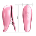 Pretty Love vibrating nipple clamps leaf with pink shoe horn clip