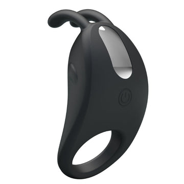 Rechargeable silicone cock ring. This cock ring will hug the base of your penis and constrict the blood flow, letting you achieve a stronger and longer lasting erection. Ideal for stimulation of your partner, the rabbit stimulator at the front is perfectly positioned for clitoral pleasure during sex with 7 functions of vibration satisfy you both.
