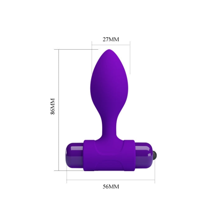 Purple silicone Pretty Love Sensations vibrating anal plug for experienced users alike
