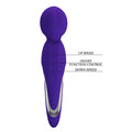 Pretty Love Walter Wand Massager in blue with purple silicone and silver accents