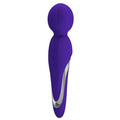 Pretty Love Walter purple silicone wand massager with silver accent