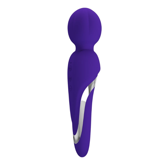 Pretty Love Walter Wand Massager in blue with purple silicone curved design