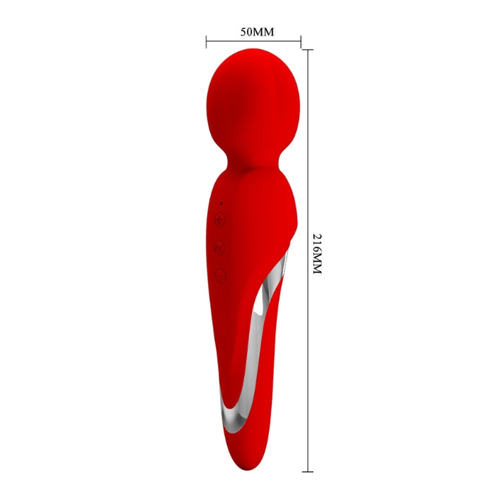 Pretty Love Walter Wand Massager red silicone vibratory wand