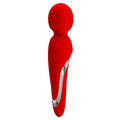 Pretty Love Walter red silicone wand massager with ergonomic design