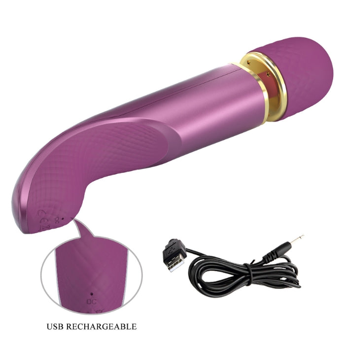 Pretty Love Wand Vibrator in purple with gold accent and super-powerful motor