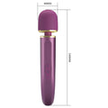 Purple Pretty Love Wand Vibrator with gold accents and textured grip