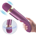 Pretty Love Wand Vibrator in purple with gold accents and curved handle