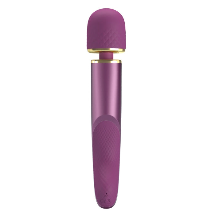 Pretty Love Wand Vibrator - Purple with gold-accented head