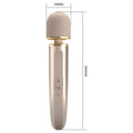 Sleek rose gold Pretty Love Wand Vibrator with beige silicone head