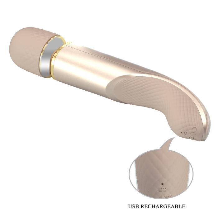 Pretty Love Wand Vibrator in rose gold with silicone head