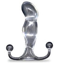 Clear transparent silicone anal plug with three rounded spheres base prostate aneros progasm fda approved design