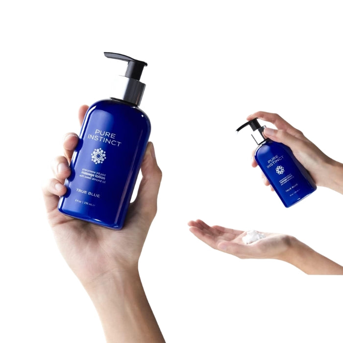 Pure Instinct Pheromone infused massage lotion, Indulge the senses, yours and theirs and bring out the irresistible in you. A combination of juicy mango and ripe mandarin gives the fragrance a delicious fruity note. 