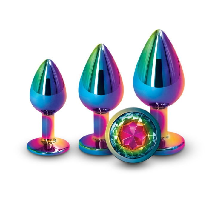 Lady Jane Adult Sex Shop | Rear Assets Anal Plug Set Rainbow Round
