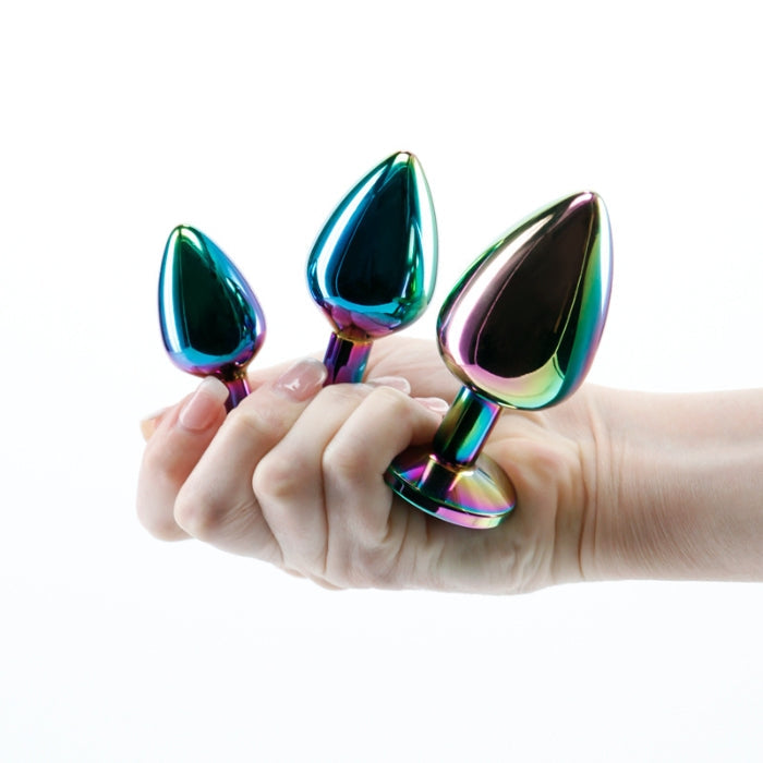 Lady Jane Adult Sex Shop | Rear Assets Anal Plug Set Rainbow Round