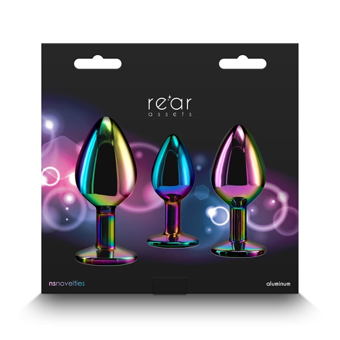 Lady Jane Adult Sex Shop | Rear Assets Anal Plug Set Rainbow Round