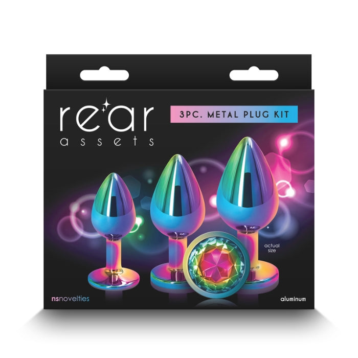 Lady Jane Adult Sex Shop | Rear Assets Anal Plug Set Rainbow Round