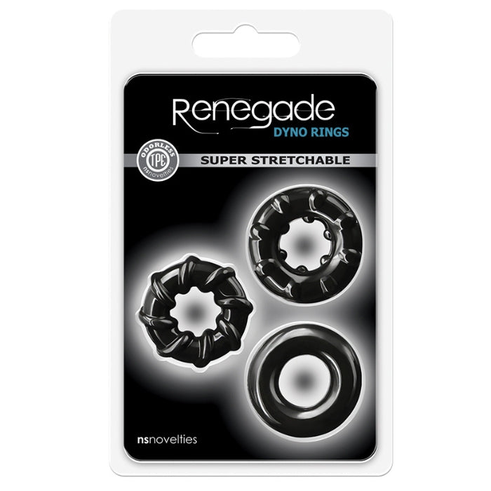 Lady Jane Adult Sex Shop | Renegade Dyno Cock Rings - Black