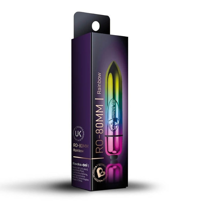 Rainbow RO-80mm 7 Speed Bullet Vibrator in Power Packed Packaging
