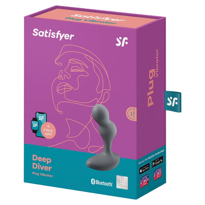 Satisfyer Deep Diver vibrating anal plug. It stimulates you with an ascending, voluminous spherical structure with 2 elements.