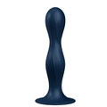 Satisfyer Double Ball-R Blue anal stimulator with suction cup base