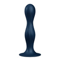 Satisfyer Double Ball-R Blue anal stimulator with suction cup base