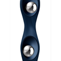Satisfyer Double Ball-R Blue anal stimulator with suction cup base