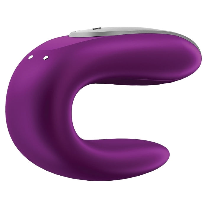 Double Fun powerfully stimulates both partners during sex. The U-shape is fitted both inside and outside - ensuring a seductive feeling for the clitoris, G-spot, and penis. App enabled, this high-tech pleasure product is enhanced with remote.