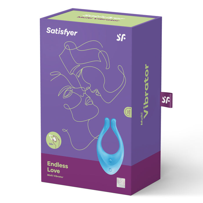 Blue U-shaped Satisfyer Multifun 1 Partner Vibrator in purple packaging at Lady Jane Adult Shop