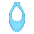 Light blue silicone bib with teardrop opening for Satisfyer Multifun 1 at Lady Jane Adult Shop