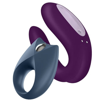 The Satisfyer Partner Box 2 offers you sensual moments and adventures for two. The box contains the Satisfyer "Double Joy" twosome vibrator and the "Royal One" cock ring. both the Double Joy and the Royal One benefit from the option of app control with the free Satisfyer Connect app. This contains innovative functions such as music vibes, remote control of the Satisfyer via Bluetooth or a vibration designer.
