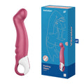 Pink curved Satisfyer Petting Hippo G-Spot Vibrator with exciting vibration patterns