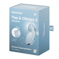 Satisfyer Tap & Climax 2 blue lay-on vibrator with vibration modes and tapping programs at Lady Jane Adult Shop
