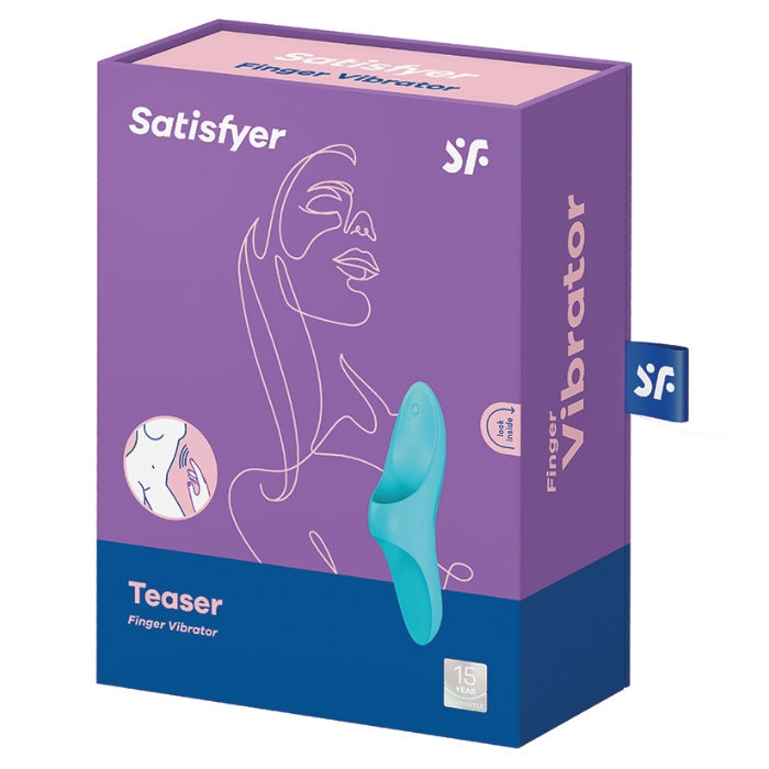 The Satisfyer Teaser is perfect for versatile stimulation of all the erogenous zones such as the clitoris and nipples: The finger vibrator is very easy and intuitive to use thanks to the flexible opening. Powerful motor transmits intense vibration rhythms throughout the entire toy.