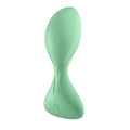 Satisfyer Trendsetter vibrating anal plug in light green silicone with ergonomic design and power button for prostate stimulation