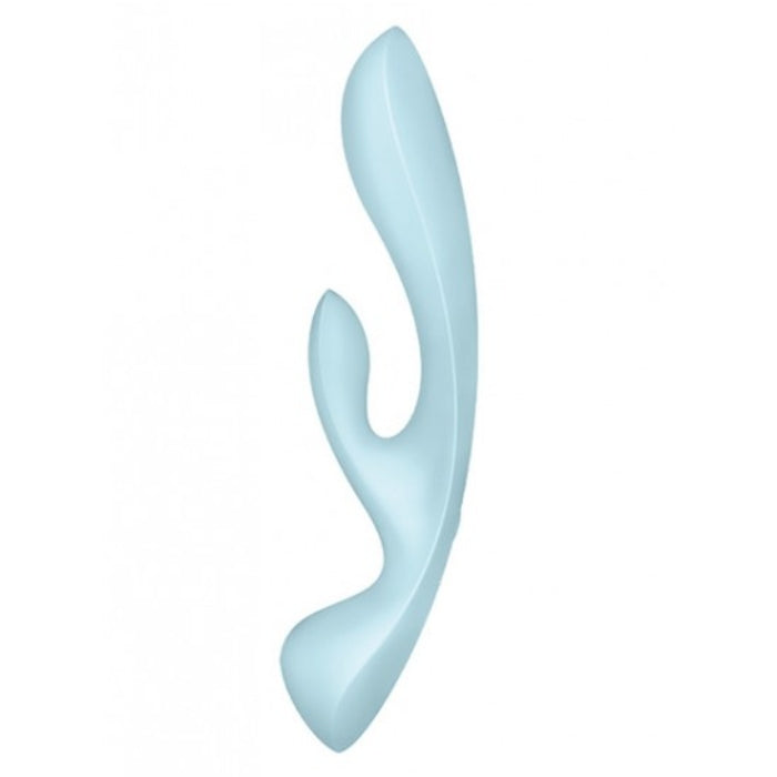 Satisfyer Triple Oh Light Blue vibrator for simultaneous G-spot and clitoral stimulation