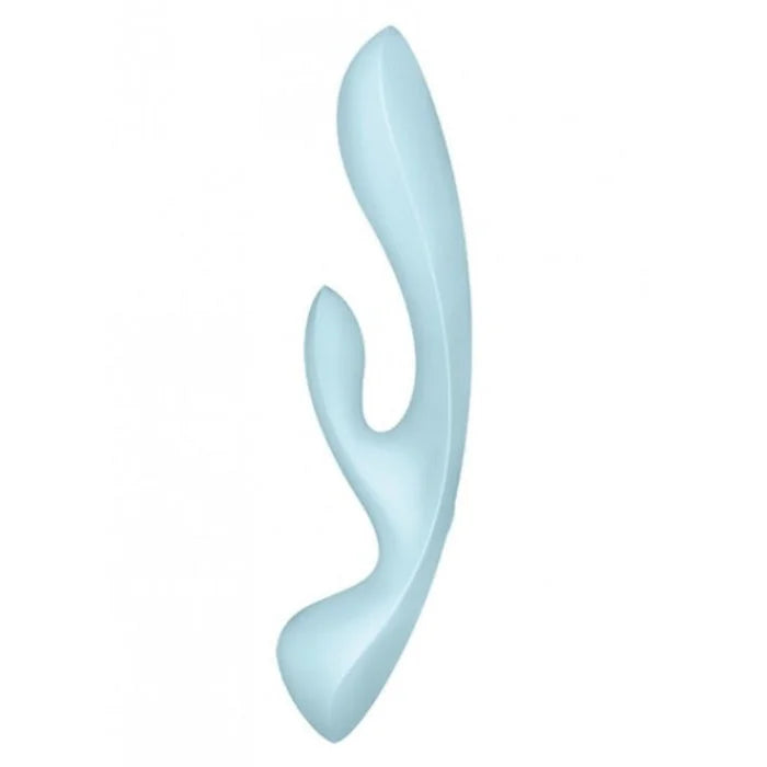 Satisfyer Triple Oh Light Blue vibrator for simultaneous G-spot and clitoral stimulation