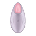 Satisfyer Tropical Tip mini vibrator with lavender silicone and pink glowing tip