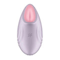 Satisfyer Tropical Tip mini vibrator with lavender silicone and pink glowing tip