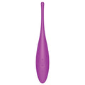 The Satisfyer Twirling Joy with its sporty, casual design is here to stimulate you and all your hot spots: With the narrow, rounded tip and extremely powerful vibrations, it’s perfect for both nipple and clitoral stimulation. You can also massage other erogenous zones such as the labia with this tantalizing vibrator.8 programs, which are composed of 5 intensities and can be controlled with the intuitive control panel using the plus and minus buttons.