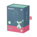 Satisfyer Viva la Vulva 3 vibrating massager in mint medical-grade silicone